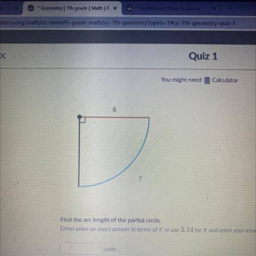 NEED HELP FAST
Find the arc length of the partial circle