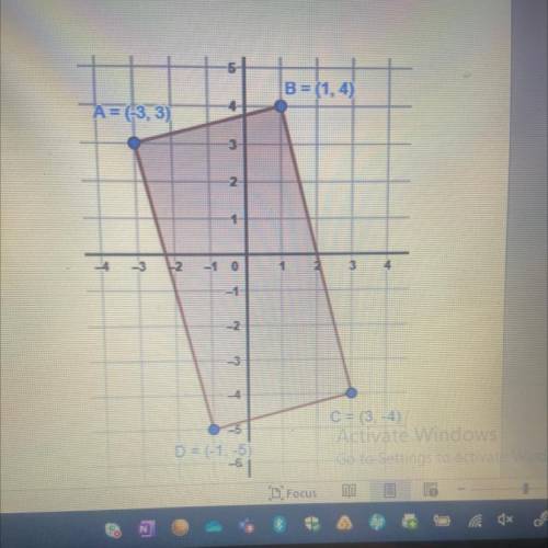 Given A(2,4) and B (5,-4) from problem 1.

A. What is the slope of the line that is parallel to AB