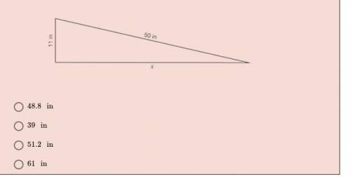 The right triangle below is shown with the length of two sides. Which measurement is the best appro