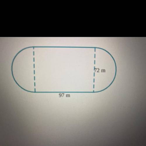 PLS HELP ASAPP

A training field is formed by joining a rectangle and two semicircles, as shown be