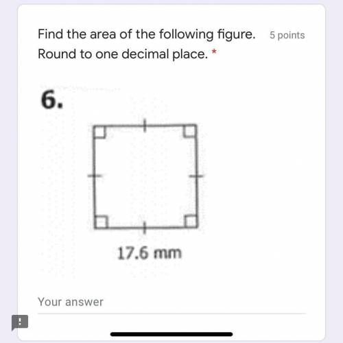 Find the area of the square. Round to one decimal place.