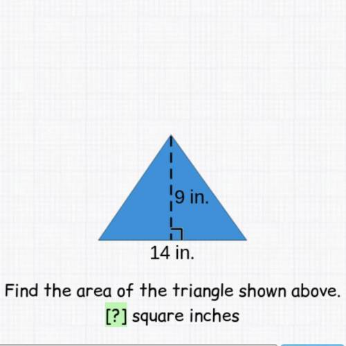 Find the area of the triangle shown above
