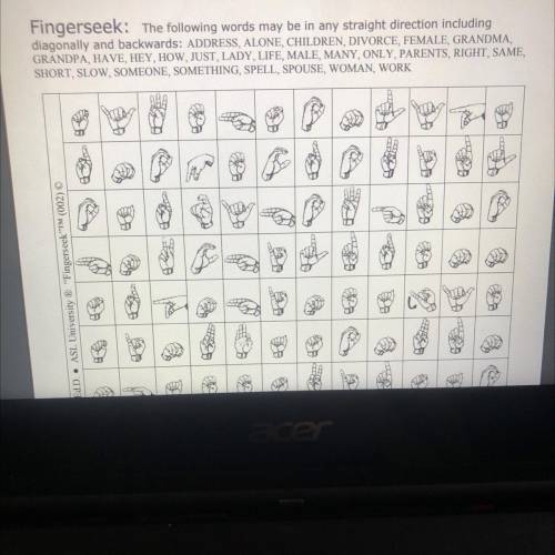 Fingerseek Asl 002 worksheet answers