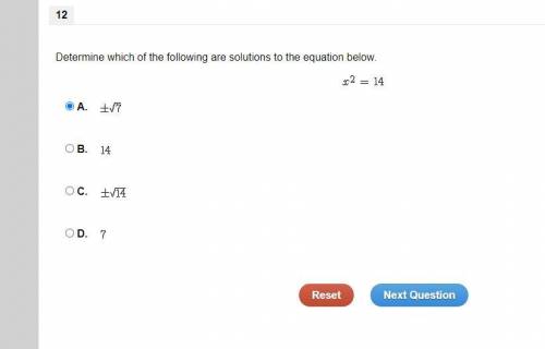 Determine which of the following are solutions to the equation below.