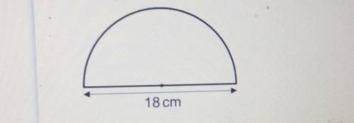 Work out the perimeter of this semicircle.

Take it to be 3.142 and write down all of the digits g