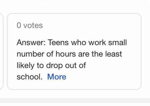 Which idea supports this author's

opinion about teens and work?
That’s the answer lol
