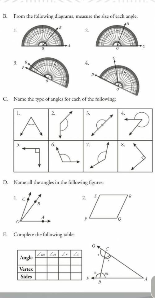 Answer B, D, and E, just need help, thank you.​