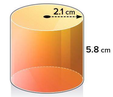 What is the volume of the cylinder pictured below?