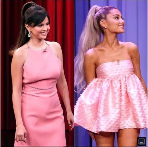 Who is looking most alluring in light pink dress ?

selena or ariana choose any 1 and tell the rea