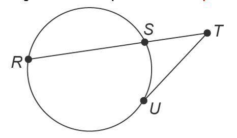 The figure is tangent to the circle at point U. Use the figure to answer the question.

Hint: See