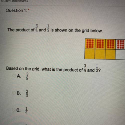 3 1

The product of 7 and 2 is shown on the grid below.
3
Based on the grid, what is the product o