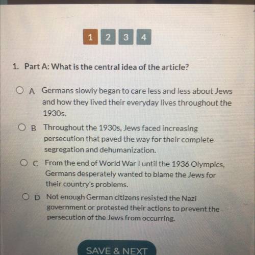 A: What is the central idea of the article?

Germans slowly began to care less and less about Jews