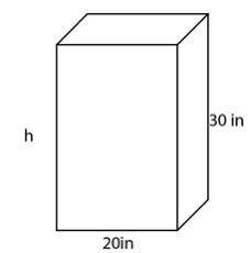 Tony was building a cabinet in his bathroom. The cabinet dimensions are shown below. The volume of