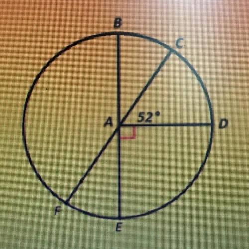 Need answer asap!

The center of the circle is A. Find the measure of arc CE using the appropriate