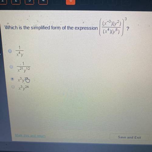 Which is the simplified form of the expression
(x*)
please hurry