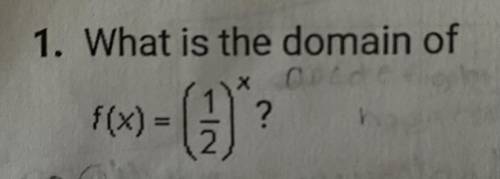 What is the domain of f(x)=(1/2)x?