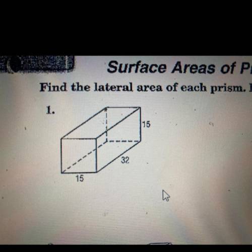 Find the lateral area of the prism