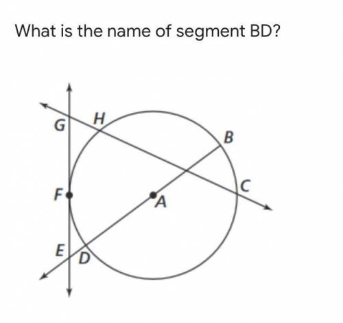 What is the name of segment BD ?!