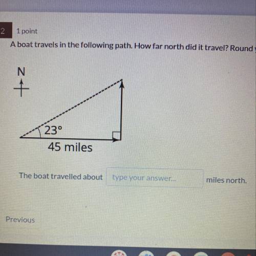 about travels in the following path. How far north did it travel? Round your answer to the nearest
