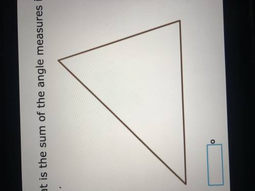 What is the sum of the angle measures in this shape