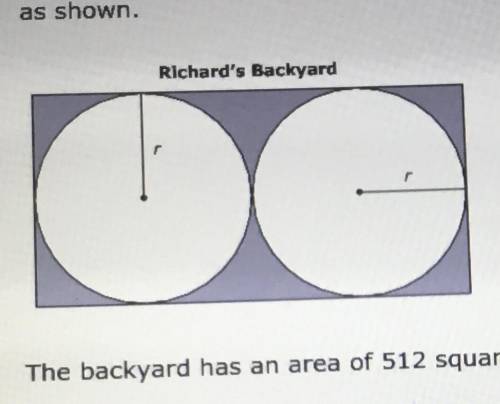 Richard has two circular sprinklers to water his rectangular backyard,

as shown. 
(Richards Backy