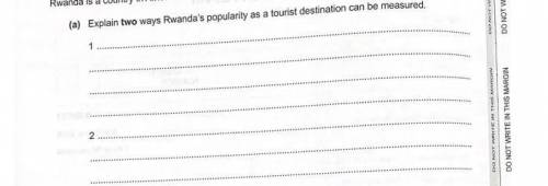 Explain two ways rwanda's popularity as a tourist destination can be measured