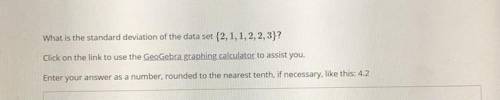What is the standard deviation of the set {2, 1, 1, 2, 2, 3}?