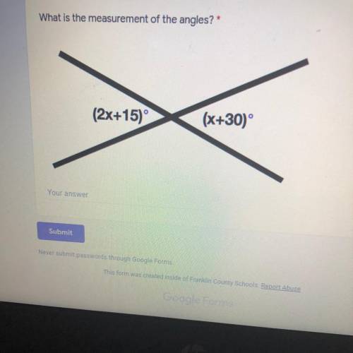What is the measurement of the angles ?