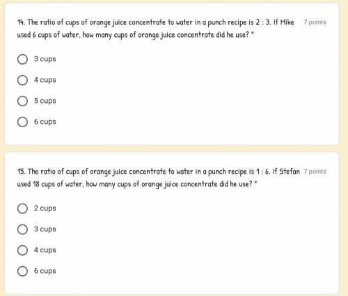 Hi! I need help with these ratio questions! Please help me!