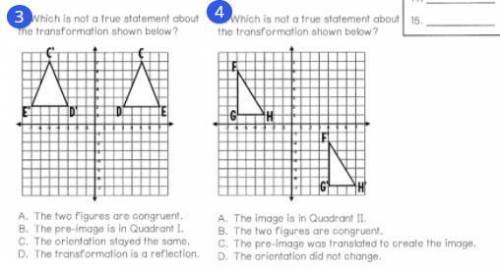Translations: 8th grade Math 
multiple choice, two questions