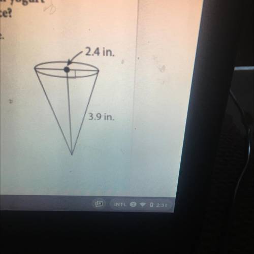 “Find the radius then use the Pythagorean theorem to find the height of the cone.”