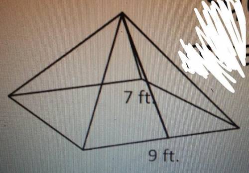 Find the surface area of the square pyramid.. I'll give brainliest ​