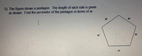 The figure shows a pentagon. The length of each side is given

as shown. Find the perimeter of the