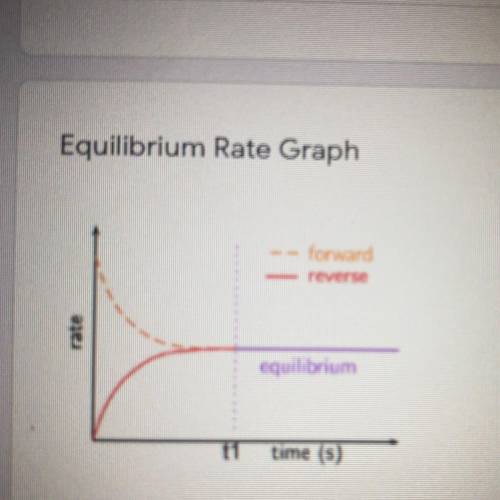 describe what is happening in the reaction. use the words rate, equilibrium, forward reaction and r