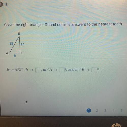 Solve the right triangle. Round decimal answers to the nearest tenth.
PLEASE HELP