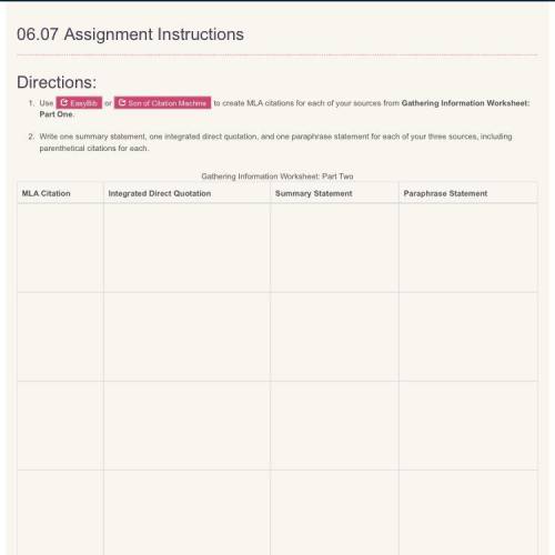 06.07 Assignment Instructions

Directions:
Use EasyBib or Son of Citation Machine to create MLA ci