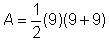 A square has side lengths of 9, which of the following is a correct formula for finding the area of