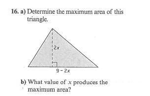 Please help me
the formula
A=1/2 X bX h