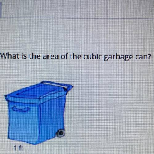 What is the area of the cubic garbage can?

Select the best answer from the choices provided
A. 4f