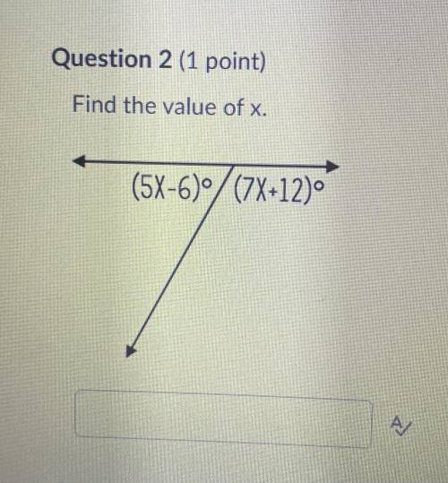 ⚠️ Urgent PLS HELP !!!
find the value of x.