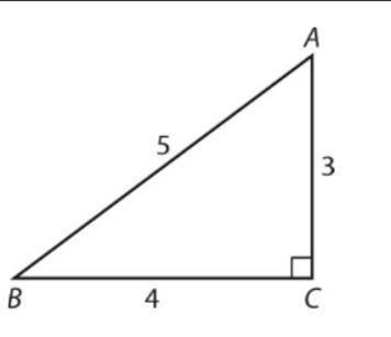 Find the sine and cosine of angles A and B in the figure.

1. sin A = _______ 
cos A = _________
2