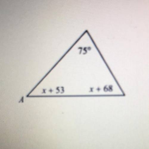 Solve for angle A
PLEASE HELP DUE IN 10 mins