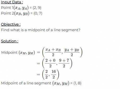 If M is the midpoint between A and C, given A(2,9) and M(0,7). Use desmos to help

The endpoint C i