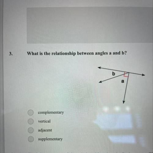 What is the relationship between angles a and b? Pls help I’m in a test