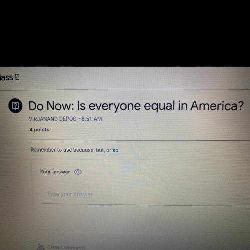 Please help is everyone equal American