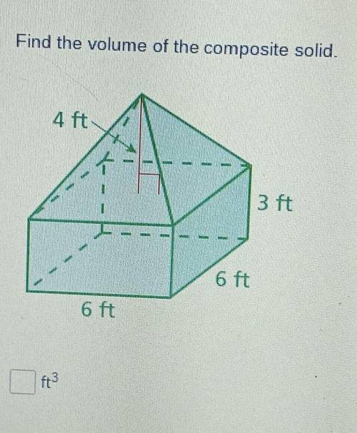 Find the volume of the composite solid​