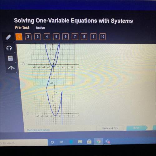 Which graph can be used to find the solution(s) to x2 – 1 = 3?