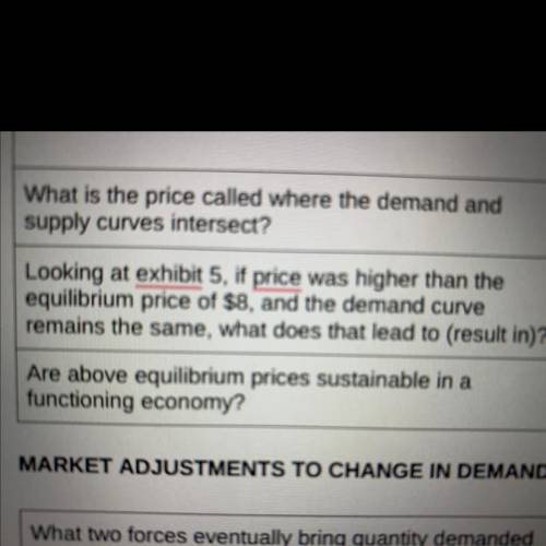 If price was higher than the

equilibrium price of $8, and the demand curve
remains the same, what