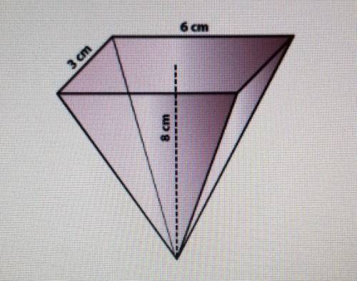 Find the volume of the pyramid shown.​