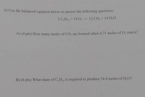 Last question on my chemistry review! could really use some help!​